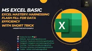 Excel Mastery: Harnessing Flash Fill for Data Efficiency #webmagnethub #excel (Part 4)