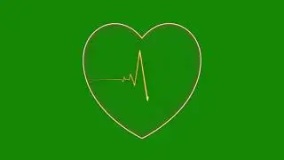 Popping heart green screen