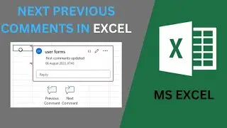 How to use next option in comments of excel | How to use previous option in comments of excel