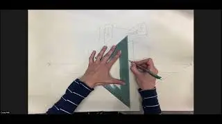 large irregular form exiting the picture plane two point perspective