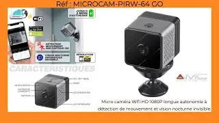 MICRO CAMÉRA WIFI P2P HD 1080P LONGUE AUTONOMIE, DÉTECTION DE MOUVEMENT, 64 GO INCLUS [SECUTEC.FR]
