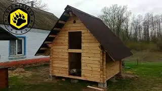 Апидомик из бруса  100/140мм, изготовление своими руками, часть1#MihailShip  #пасека #мёд #апидомик