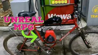 1st Long Ride On Motorized Bicycle (40mi) UNREAL MPG! NNKH