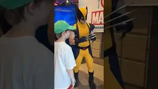 Meeting Wolverine & Storm #universal #universalorlando #marvel #wolverine #marvellegends #storm