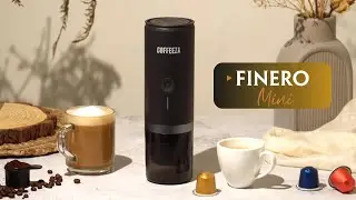 Coffeeza Finero Mini Portable Coffee Machine | Travel Coffee Maker for Capsules & Ground Coffee