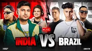 INDIA 🇮🇳 vs BRAZIL 🇧🇷 🚀4X4 CLASH BATTLE M🏆 #nonstopgaming -free fire live