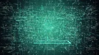 Dotted lines of particles green seamless loop