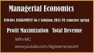 ECO404 ASSIGNMENT NO 1 Solution 2021-VU Semester Spring-Managerial Economics