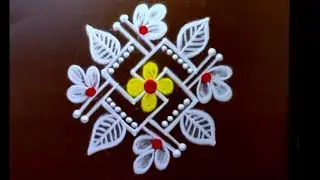 Aadi velli kolam designs 🌺 4*2*2 dots 5 attractive daily kolams 🌺 small muggulu collection 🌺 rangoli