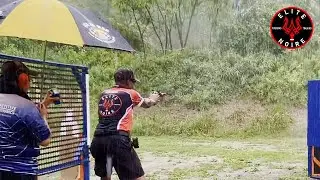 Shooting USPSA in Torrential Downpour! - Dwight Mitchell - Elite Noire Firearms Academy