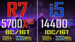 RYZEN 7 5700X3D vs INTEL i5 14400F || PC GAMES TEST ||