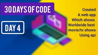 Web-app to fetch movies data using api ~ [ Day4 - ( 30 days of Code ) ]