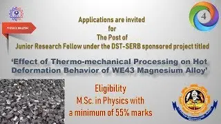 BHARATHIAR UNIVERSITY Applications are invited for the post of Junior Research Fellow