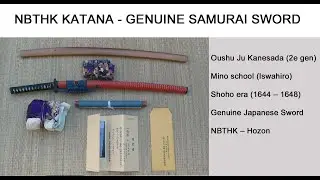 NBTHK Japanese Katana Samurai Sword Oushu Ju Kanesada 2nd generation - 1646