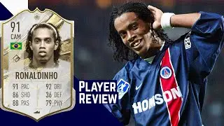 MID ICON RONALDINHO REVIEW | BEST PLAYER ON MY TEAM | BEST CARD IVE USED THIS YEAR ON FIFA 23 | 1.4M