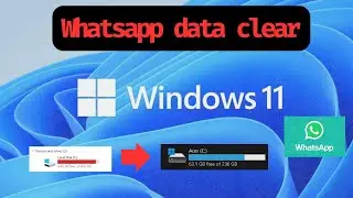 How to clear whatsapp data on windows 11 2024 and free disk space #trending #windows11 #technology