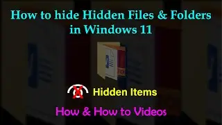 How to hide hidden files in Windows 11 | How to hide hidden folders in Windows 11 | How to Videos