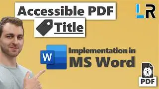 PDF Accessibility 🏷️ How To Correctly Set a Title in Word + Efficiency Trick