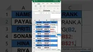 rank in excel 
