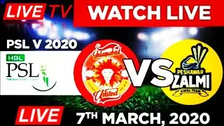 🔴PSL 2020 Match || Peshawar Zalmi vs Islambad United Live Match 2020