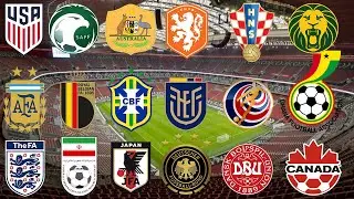 Logo timnas peserta piala dunia qatar 22