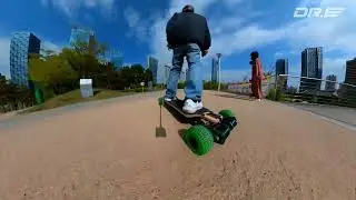 Dr. E 139mm Airless TPU Tires + Ownboard Bamboo Zeus Pro RAW RIDE w/ Sound at Feet