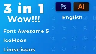 How to use Font Awesome Icons with Photoshop, Illustrator, or any other program in English