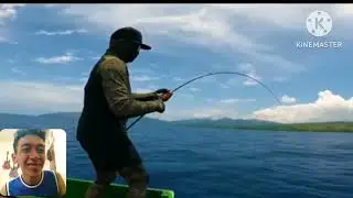 monster 42kg di tarik joran sekecil ini