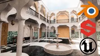Making of Palace with blender and substance painter and unreal engine 5