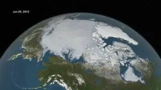 Arctic sea ice from March to September 2016 