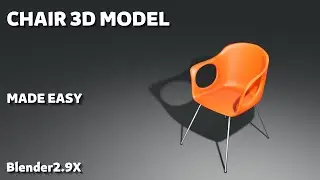 chair 3d model making with blender 2.9x