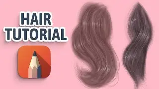 How To Draw Realistic Hair Digitally | Autodesk Sketchbook Tutorial