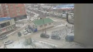сильная пробка во владивостоке