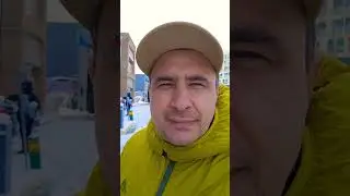 Южная Корея,  первый снег #корея#работа#стройка