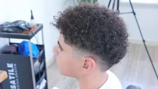 Learn haircuts for men! curly haircut and low fade | hair tutorial