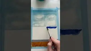 Super Simple Watercolor Beach Scene | Month 4