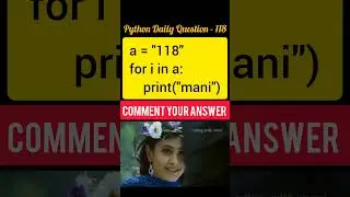 Python Daily Question - 118 #python #code #viral #youtubeshorts #shorts #short #youtube #code #india