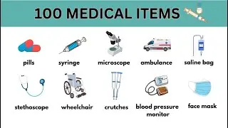 100 medical items vocabulary