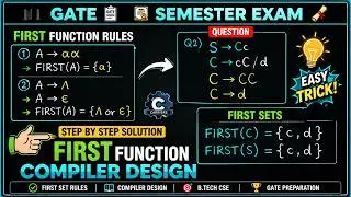 How to Find FIRST Function of Grammar | Compiler Design | FIRST Set Trick | GATE CSE 2026