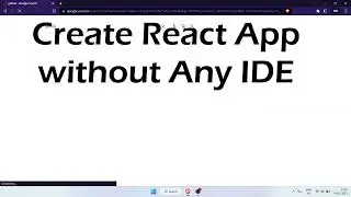 Create React App without VS Code | GitHub Codespaces