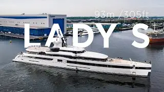 93m / 305ft Superyacht Lady S Back in Amsterdam | Feadship