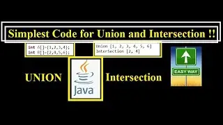 How to find Union & Intersection of Two arrays 