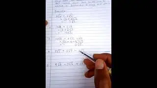 Addition and Subtraction of Surd || Lesson 5