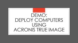Computer 10 Disk Imaging Multiple Deployment Demo