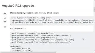 Angular 2 RC6 Upgrade Issue: Where'd component directives go? :(