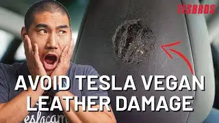Ceramic Coating Tesla Vegan Leather Seats With Gyeon Leather Shield