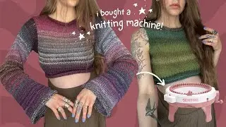 i bought a knitting machine! beginner sentro projects + a hobbii yarn review