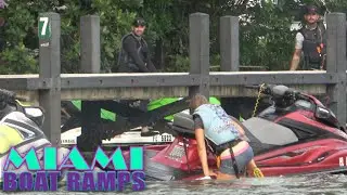 Woman Overboard!! | Miami Boat Ramps | 79th St