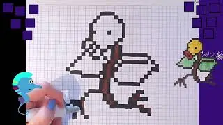 Pixel Art hecho a mano Como dibujar en papel cuadriculado paso a paso pokemon