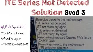 Universal Bios Programmer Svod3, ITE Series not detected Solution by 